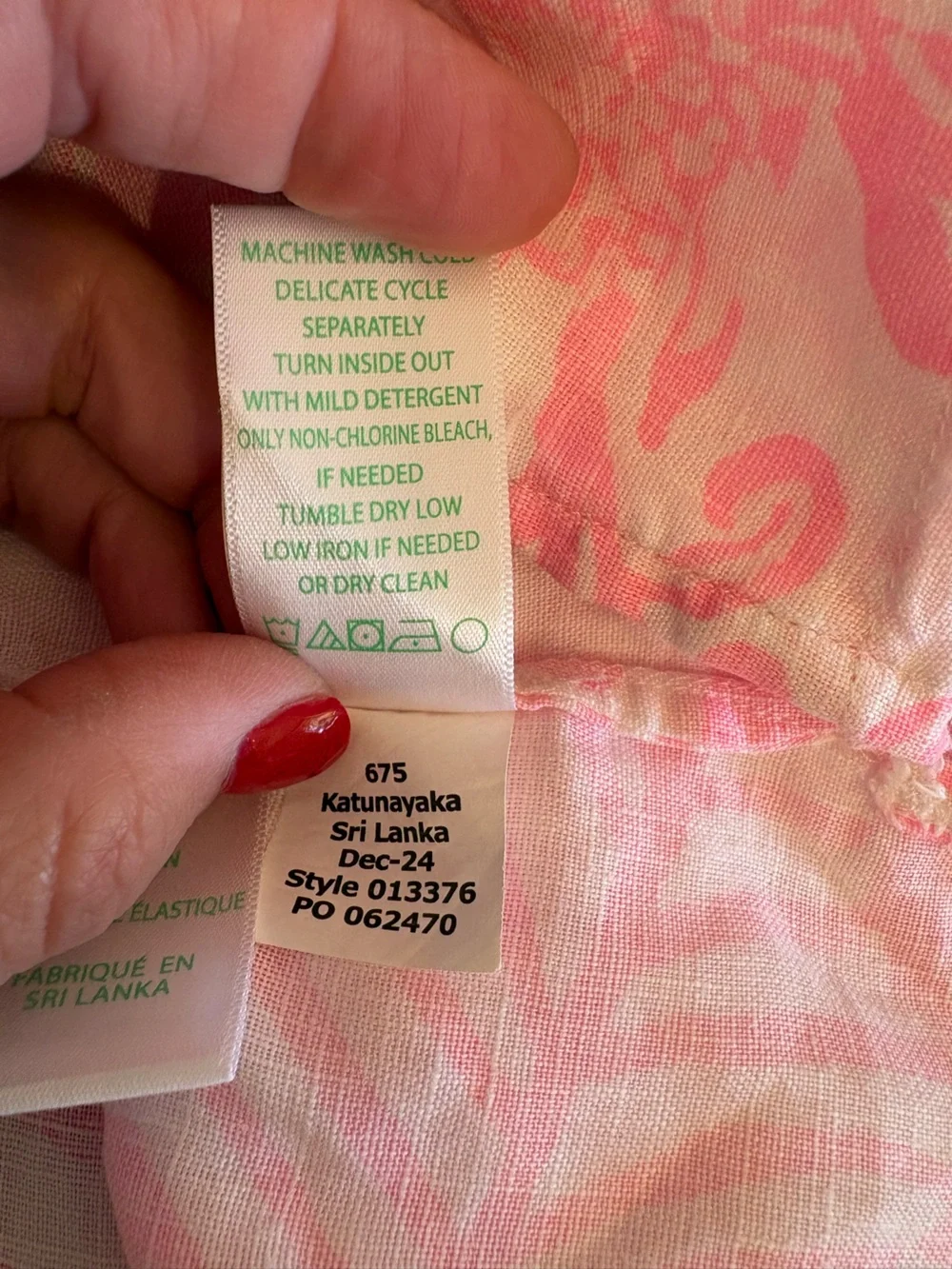 Lilly Pulitzer Mialeigh 100% Linen Top Pink White Floral Resortwear Preppy